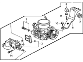 OEM Honda Civic Body Assembly, Throttle - 16400-PZA-A02