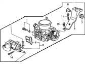 OEM 2004 Honda Civic Body Assembly, Throttle - 16400-PZA-A02