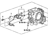 OEM 2016 Honda CR-Z Throttle Body, Electronic Control (Gme5A) - 16400-RTW-003