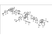 OEM 1989 Honda Civic Pump Sub-Assembly, Power Steering - 56110-PM3-030