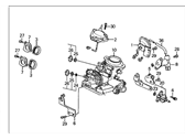 OEM 1991 Honda CRX Throttle Body Sub-Assembly, Set - 06164-PM5-A02