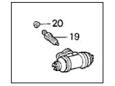 OEM 1991 Honda Civic Cylinder Assembly, Rear Wheel - 43300-SH5-013