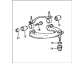 OEM 1990 Honda Civic Arm Assembly, Right Front (Upper) - 51450-SH3-023