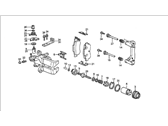 OEM Honda Prelude Caliper Assembly, Right Rear (Nissin) - 43210-SF0-672