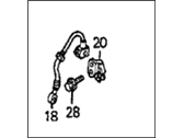 OEM Honda Prelude Hose Assembly, Left Front Brake (Nichirin) - 46411-SF0-671