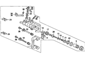 OEM 1997 Acura TL Caliper Sub-Assembly, Left Rear (Reman) - 06433-SV5-505RM