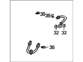 OEM 1994 Honda Accord Hose Set, Rear Brake - 01466-SL4-901