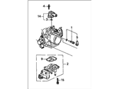 OEM 2000 Honda Civic Body Assembly, Throttle (Gy10C) - 16400-P2M-A61