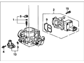 OEM 1997 Honda Civic del Sol Body Assembly, Throttle (Gy06A) - 16400-P2E-A01