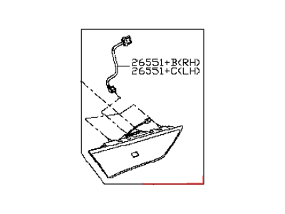 Infiniti 26550-1BA1A Lamp Assembly-Rear Combination, RH
