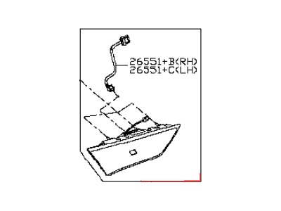 Infiniti 26550-5CA1A Combination Lamp Assy-Rear, RH