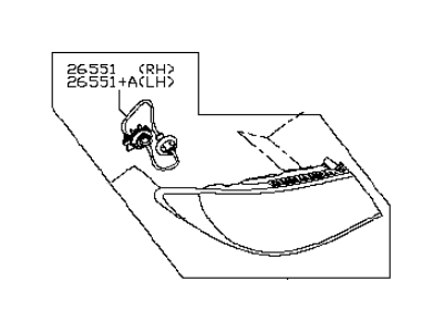 Infiniti 26550-5CA0A Combination Lamp Assy-Rear, RH