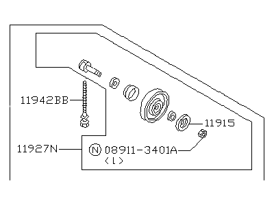 Infiniti 11945-1P163 Pulley Assy-Idler