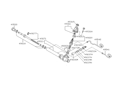 Infiniti 49200-6P100 Power Steering Gear Assembly