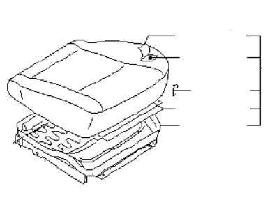 Infiniti 87350-6P663 Cushion Assy-Front Seat