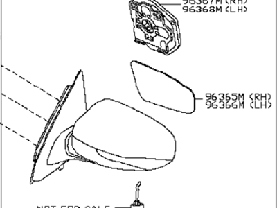 Infiniti 96301-3JA9A Mirror Assy-Outside, RH