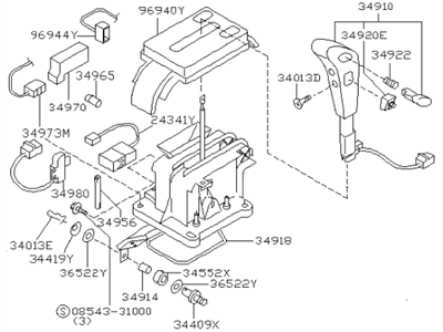 Infiniti 34901-6P117 Transmission Control Device Assembly