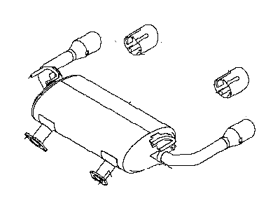 Infiniti 20100-4GA0B Exhaust Main Muffler Assembly