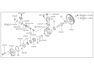 Infiniti 49110-7P000 Power Steering Pump Assembly