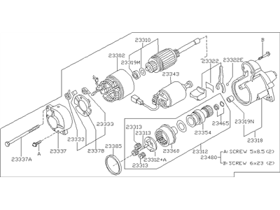 Infiniti 2330M-60U10RW Motor Assembly-Starter REMAN