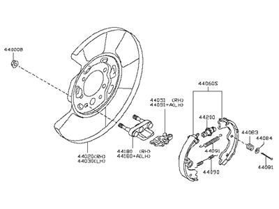 Infiniti 44000-JK06A Brake Assembly-Parking Rear RH