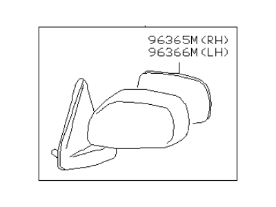 Infiniti 96301-1CA0A Mirror Assembly-Door, RH