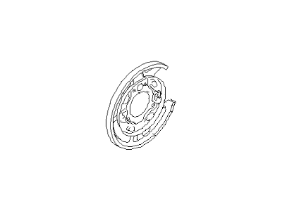 Infiniti 44030-1LA6A Rear Brake Plate Assembly, Left