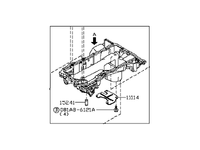 Infiniti 11110-1LA0A Oil Pan Assembly