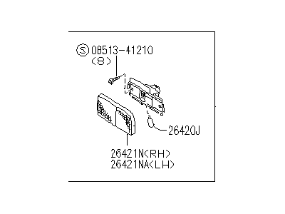 Infiniti 26420-60U00 Lamp Assembly-Door Step, RH
