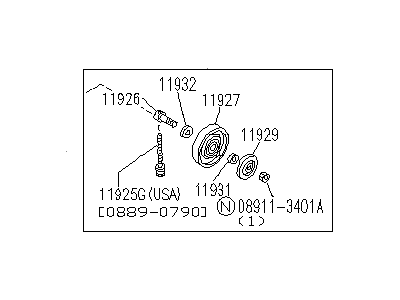 Infiniti 11925-66U02 PULLEY IDLER