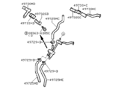 Infiniti 49790-11Y10 Tube Assembly Power Steering