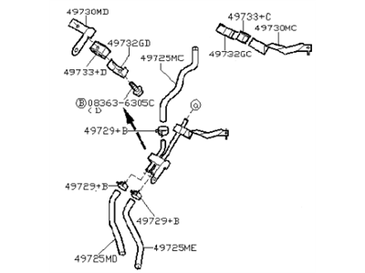 Infiniti 49790-6P011 Tube Assy-Power Steering