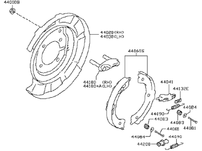 Infiniti 44010-1LA6A Brake Assy-Parking, Rear LH