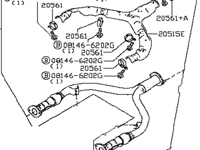 Infiniti 20020-4GF0A Front Exhaust Tube Assembly
