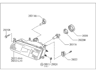 Infiniti B6060-60U00 Left Headlight Assembly