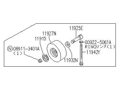 Infiniti 11945-60U04 Pulley Assy-Idler