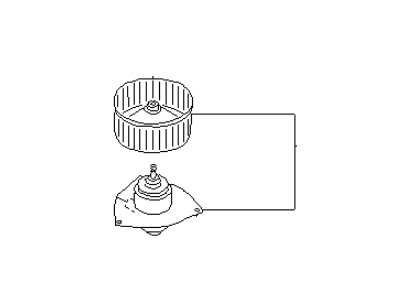 Infiniti 27220-7J211 Motor & Fan Assy-Blower