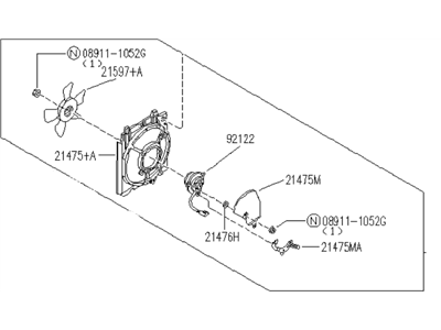 Infiniti 92120-78J07 Fan & Motor Assy-Condenser