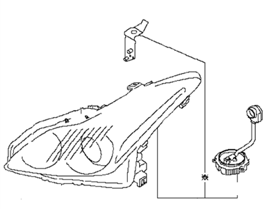 Infiniti 26025-1NL0A Headlamp Housing Assembly, Right