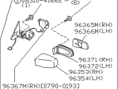 Infiniti J6301-78J01 Door Mirror Assy-RH