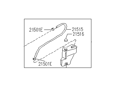 Infiniti 21710-64J01 Radiator Reservoir Tank Assembly