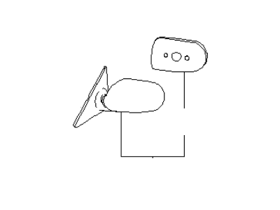 Infiniti K6301-AM705 Mirror Assembly-Door, RH