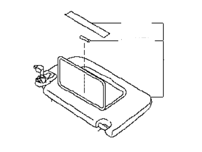 Infiniti 96400-1MA2A Passenger Sun Visor Assembly