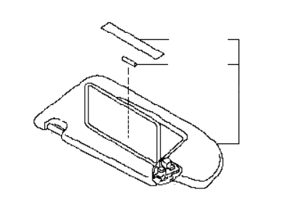 Infiniti 96401-1MA2A Driver Sun Visor Assembly