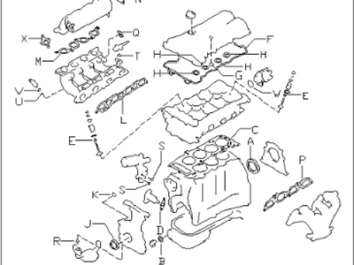 Infiniti A0A01-4HK0A Gasket Kit-Engine, Repair