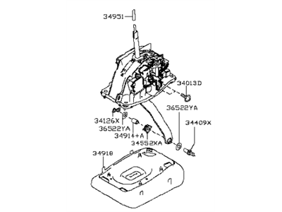 Infiniti 34901-1MA0A Transmission Control Device Assembly