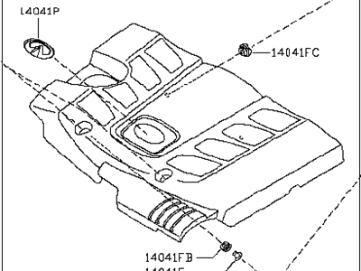 Infiniti 14041-1LA1A Engine Cover Ornament Assembly