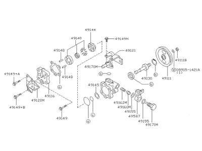 Infiniti 49110-63U00 Power Steering Pump Assembly