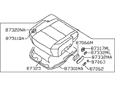Infiniti 87350-ZE13B Cushion Assembly - Front Seat