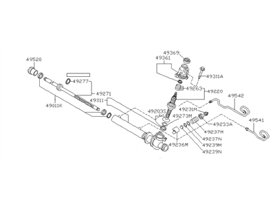 Infiniti 49200-0L700 Power Steering Gear Assembly